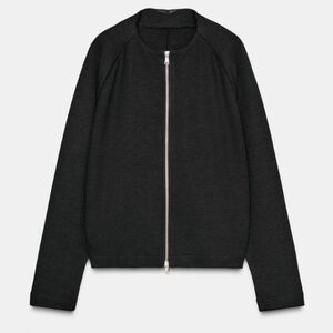 Zara Woma"s Zip-Up Black Sweater